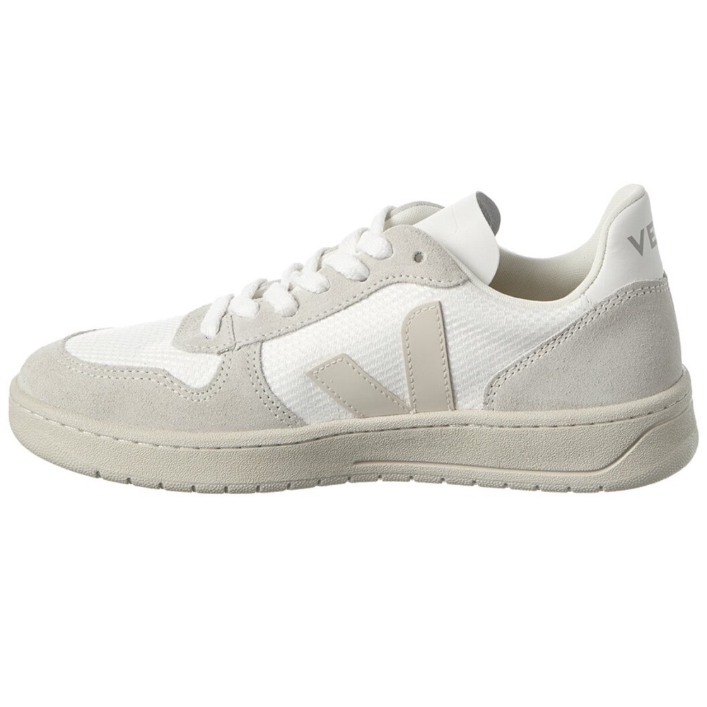 Veja Sneakers Size 9 V10 B Mesh Womens White Natural Pierre Suede New Shoes - Picture 3 of 6